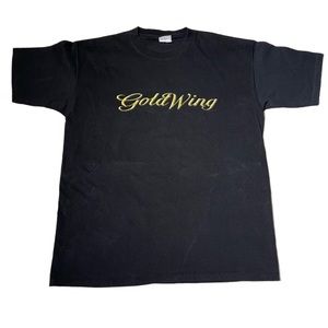 Vintage Gold Wing Motorcycle T Shirt Black Single Stitch All Sports Tag
